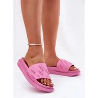 Klapki i japonki damskie - Klapki Damskie Na Platformie Big Star RR274A541 Różowe - miniaturka - grafika 1