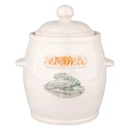 Inne naczynia kuchenne - Beczka hermetyczna 5 l z pokrywą ogórki krem - miniaturka - grafika 1