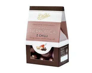E.Wedel, orzechy nerkowca w mlecznej czekoladzie z chilli, 100 g - Orzechy i nasiona - miniaturka - grafika 1