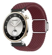 Akcesoria do smartwatchy - opaska pasek bransoleta NYLON MAGNETIC Garmin GARMIN VENU 2S / VENU 3S / Vivoactive 4S / Huawei Watch GT 4 41mm 18mm bordowa - miniaturka - grafika 1