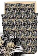 Pościel - Komplet Pościeli Bawełnianej 140x200 2 x Poszewka Liście Złote Polski Producent 100% Bawełna - miniaturka - grafika 1