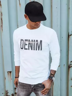 Bluza męska z nadrukiem biała Dstreet BX5356-XXL - Bluzy męskie - miniaturka - grafika 1