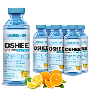 6x OSHEE ZERO Vitamin Water magnez + B6 555 ml - Napoje energetyczne i izotoniczne - miniaturka - grafika 1