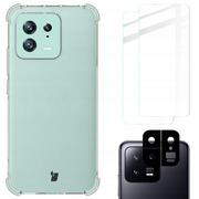 Etui i futerały do telefonów - Bizon Etui + 2x szkło + obiektyw Case Clear Pack do Xiaomi 13, przezroczyste - miniaturka - grafika 1