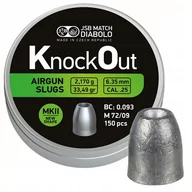 Amunicja do wiatrówek - Śrut JSB KnockOut Slugs MK II .25 / 6.35 mm 2.170 g, 150 szt (546225-150) - miniaturka - grafika 1