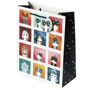 Opakowania i torebki na prezenty - 12 torebek na prezenty świąteczne - Planet Cat - Koty - Angie Rozelaar - L - miniaturka - grafika 1