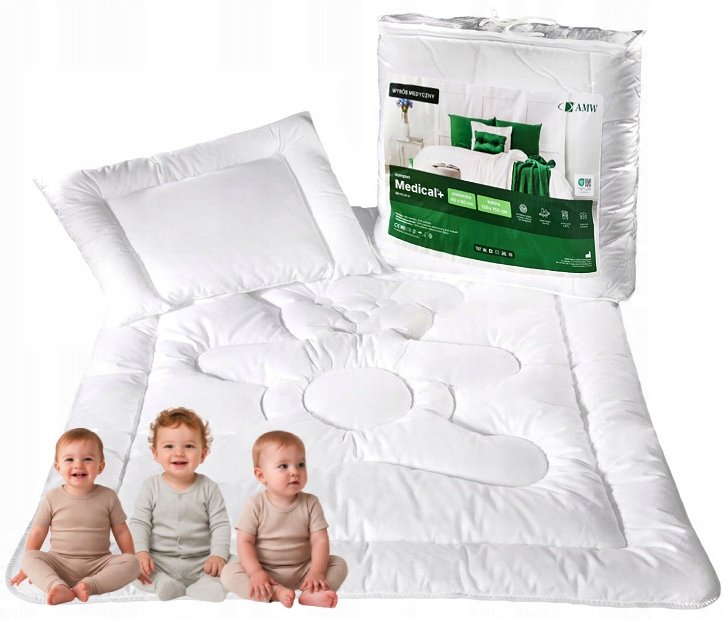 Zestaw Kołdra 120x160 Poduszka 50X70 Medical 95° Komplet Pościeli Dziecka