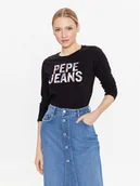 Koszulki i topy damskie - Pepe Jeans T-Shirt Luna PL505394 Czarny Regular Fit - miniaturka - grafika 1