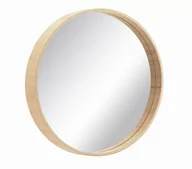 Lustra - Lustro Okrągłe Drewniane Skandynawskie 50 Cm Naturalne Bd Art - miniaturka - grafika 1
