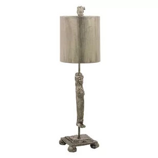 Elstead Lighting Caryatid Silver Table Lamp FB/CARYATID-S Elstead lampa stołowa abażurowa stylowa FB/CARYATID-S) - Lampy stojące - miniaturka - grafika 1