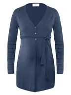 Swetry damskie - Damski sweter długi wełniany wiązany niebieski Bellybutton Maternity, r.XS - miniaturka - grafika 1