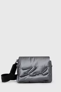 Torebki damskie - KARL Lagerfeld Lagerfeld torebka kolor srebrny - grafika 1