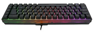 Deltaco Gaming GAM-158-DE klawiatura USB QWERTZ Niemiecki Czarny, Przezroczysty GAM-158-DE - Klawiatury - miniaturka - grafika 1