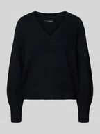 Swetry damskie - Sweter z dzianiny o kroju comfort fit z dodatkiem wełny model ‘BOOM’ - miniaturka - grafika 1