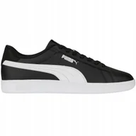 Buty sportowe damskie - Buty Puma Smash 3.0 L czarno-białe 390987 04 38 - miniaturka - grafika 1