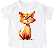 Koszulki dla dziewczynek - Koszulka z kotem kotek28 - miniaturka - grafika 1