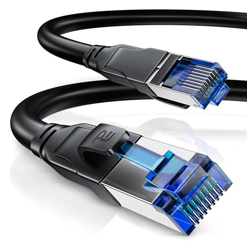 CSL - 25 m CAT 8.1 kabel sieciowy 40 Gbits - LAN kabel krosowy kabel do transmisji danych - CAT8 High Speed Gigabit Ethernet Cable - 40000 Mbits włókno szklane - S/FTP PIMF ekranowanie wtyczka RJ45 -