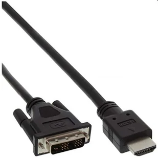 InLine Kabel HDMI DVI-D M/M Czarny 0.5m 17659E - Kable - miniaturka - grafika 1