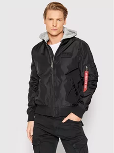 Alpha Industries Kurtka bomber Hood 196108 Czarny Regular Fit - Kurtki męskie - miniaturka - grafika 1