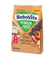 Kaszki dla dzieci - Bobovita Porcja Zbóż Kaszka mleczna 7 zbóż jabłko śliwka 210 g 5900852041167 - miniaturka - grafika 1