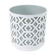 Donice - Doniczka Aztek 19 korpus biały + wkład jasny szary Lamela - miniaturka - grafika 1