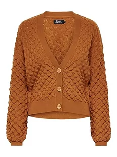 ONLY Women's ONLGILLIE L/S kardigan KNT NOOS kurtka z dzianiny, skóra brązowa, XL - Swetry damskie - miniaturka - grafika 1