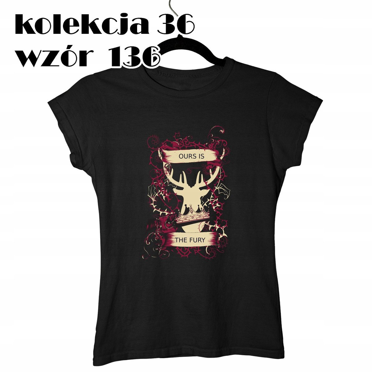T-SHIRT KOSZULKA DAMSKA STREETWEAR GRA O TRON OURS IS THE FURY S