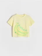 Bluzki dla niemowląt - Reserved - T-shirt z nadrukiem - jasnożółty - miniaturka - grafika 1