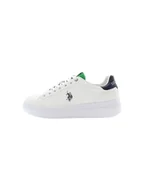 Trampki męskie - U.S. Polo Assn. Sneakersy w kolorze biało-zielonym - miniaturka - grafika 1