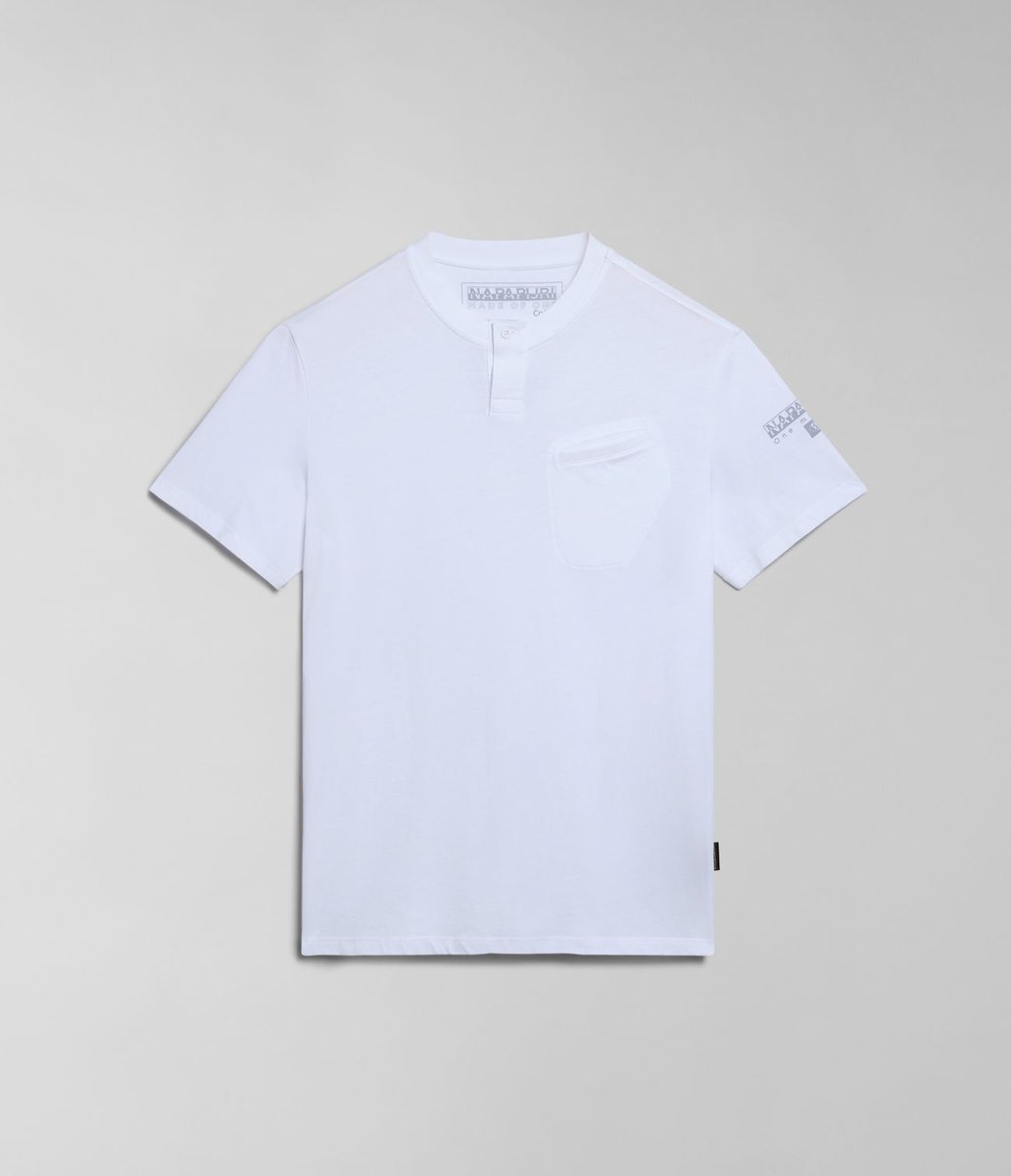 t-shirt uomo napapijri s-melville np0a4hql 002 bright white