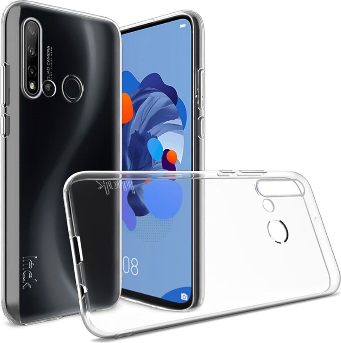 Etui na telefon Huawei P20 Lite 2019 Silikonowe przezroczyste etui na telefon komórkowy