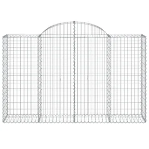 vidaXL Kosze gabionowe, 25 szt, 200x50x120/140cm, galwanizowane żelazo - Ogrodzenia - miniaturka - grafika 5