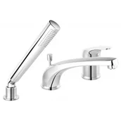 Baterie wannowe i prysznicowe - FERRO BFO11AA FERRO ONE bateria wannowa 3-otworowa z zestawem natryskowym, chrom - miniaturka - grafika 1