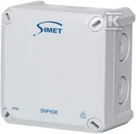 Puszki elektryczne i akcesoria - Puszka instalacyjna naścienna SNFK08, 85x85x54, IP66 szary - miniaturka - grafika 1