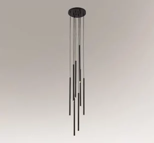Shilo Wisząca LAMPA industrialna KOSAME 7856 metalowa OPRAWA tuby ZWIS loftowy czarny 7856 - Lampy sufitowe - miniaturka - grafika 1
