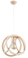Lampy sufitowe - Lampa wisząca z drewnianym, otwartym kloszem AL 61148 z serii LORENA - miniaturka - grafika 1