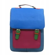 Torebki damskie - Plecak skórzany damski torebka 2w1 elegancki pojemny mieści A4 OLIVKA - miniaturka - grafika 1