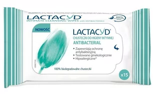 GlaxoSmithKline LACTACYD Antibacterial chusteczki do higieny intymnej 15 szt - Chusteczki do higieny intymnej - miniaturka - grafika 1