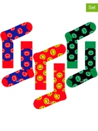 Skarpetki męskie - Happy Socks 3-częściowy zestaw prezentowy ze wzorem - miniaturka - grafika 1