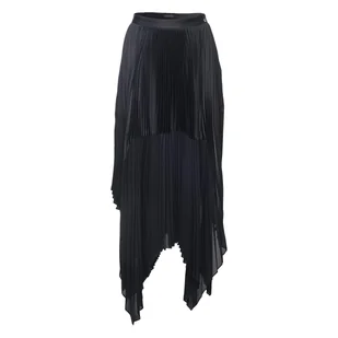 Damska Spódnica GUESS IRINA ASYMMETIC PLEATED SKIRT W4RD85WFXF2-JBLK – Czarny - Spódnice - miniaturka - grafika 1