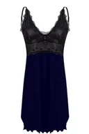 Piżamy damskie - HALKA CINDY WISKOZA GRANAT - D Karen - miniaturka - grafika 1