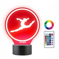 Lampy stojące - Lampka Nocna 3D LED Lekkoatleta Gimnastyczka - miniaturka - grafika 1
