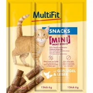 Przysmaki dla psów - MultiFit Mini Meat Sticks 25 x 3 x 6 g Drób i wątróbka - miniaturka - grafika 1