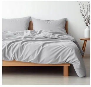 POŚCIEL Z MIKROFIBRY 2-Częściowa 135x200cm 40x70cm Jasno-szara Emma - Pościel POŚCIEL Z MIKROFIBRY 2-Częściowa 135x200cm 40x70cm Jasno-szara Emma - Pościel - miniaturka - grafika 1