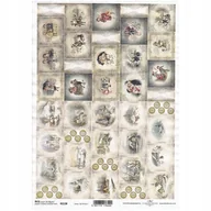 Kalendarze - PAPIER RYŻOWY do decoupage A4 kalendarz adwentowy - miniaturka - grafika 1