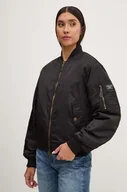 Kurtki damskie - Guess Jeans kurtka bomber damski kolor czarny przejściowa oversize W4YL01 WG932 - miniaturka - grafika 1