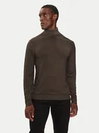 Swetry męskie - Pierre Cardin Golf C5 50703.5037 Brązowy Regular Fit - miniaturka - grafika 1