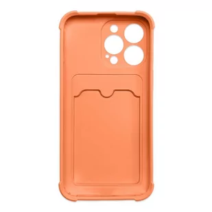 Card Armor Case etui pokrowiec do iPhone 12 Pro Max portfel na kartę silikonowe pancerne etui Air Bag pomarańczowy - Etui i futerały do telefonów - miniaturka - grafika 2