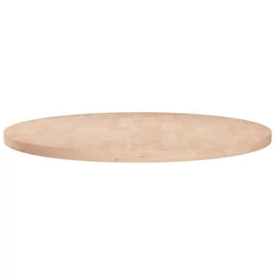 Okrągły blat do stolika, Ø60x2,5 cm, surowe drewno dębowe - Blaty meblowe i parapety okienne - miniaturka - grafika 1