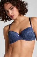 Biustonosze - Hunkemöller Biustonosz usztywniany z fiszbinami Marine Niebieski - miniaturka - grafika 1